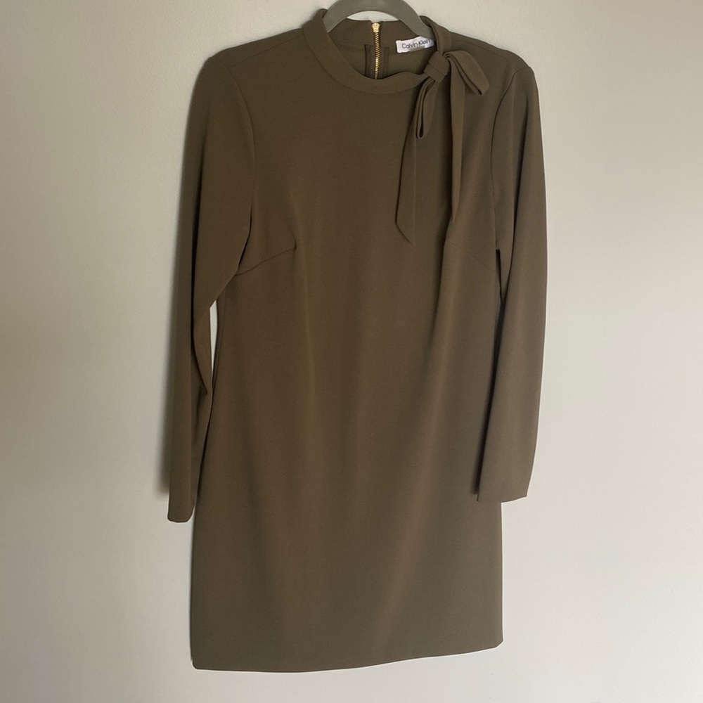 Olive green fall/winter dress